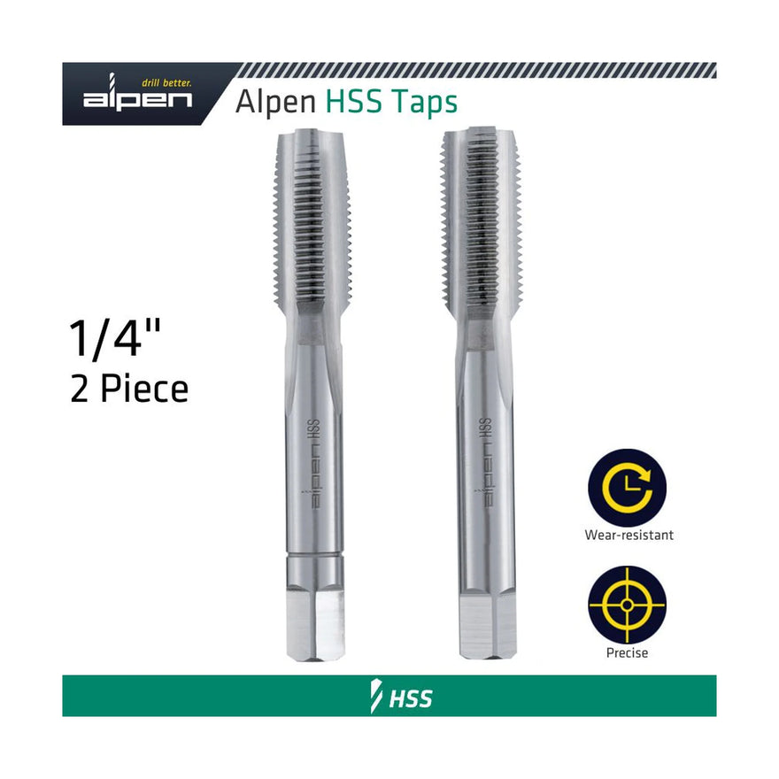 Alpen HSS Hand Tap Set Imperial  G 1/4' Pouched - image 01