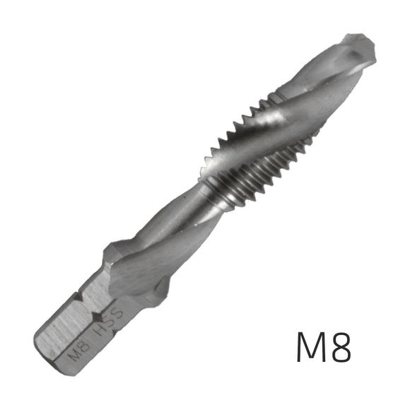 Alpen Combination Tap Plw M8 1/4' Shank - image 01
