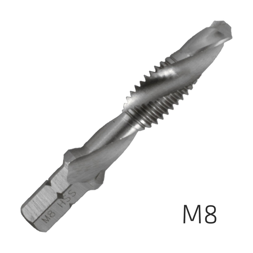 Alpen Combination Tap Plw M8 1/4' Shank - image 01