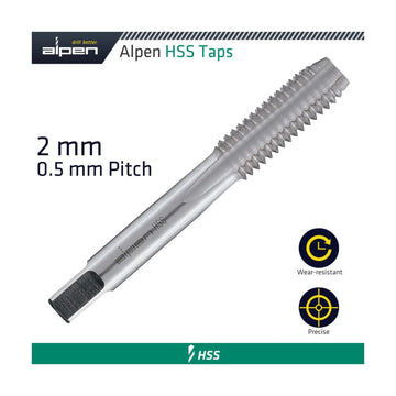 Alpen Tap 2mm HSS In Pouch 0.5mm Pitch - image 01