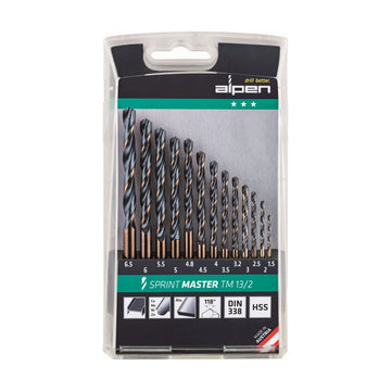 Alpen HSS Sprint Master Drill Bit Set 13 Piece  1.5-6.5 3.2+4.8 Tm13-2 - image 01
