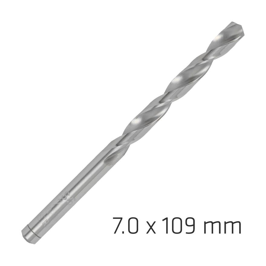 Alpen Pro HSS 7mm Drill Din 338 Rn 135 Split Point Plastic Wallet - image 01