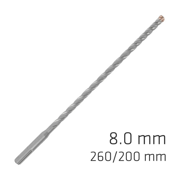 Alpen Force X 8.0 X 260/200 SDS-Plus Rebar Drill Bit X4 Cutting Edges - image 01