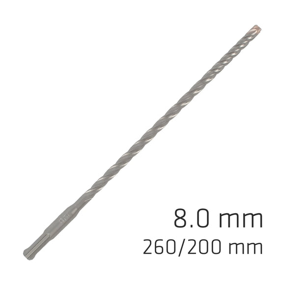 Alpen Force X 8.0 X 260/200 SDS-Plus Rebar Drill Bit X4 Cutting Edges - Bulk - image 01