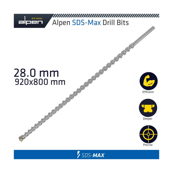 Alpen SDS Max Drill Bit 920X800 28mm - image 01