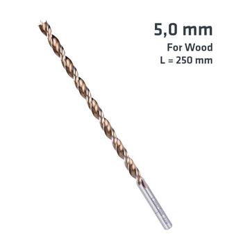 Alpen Timber Twist 5mm X 250 Long Wood Drill Bit Sleeved - image 01