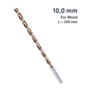 Alpen Timber Twist 10mm X 250 Long Wood Drill Bit Sleeved - image 01