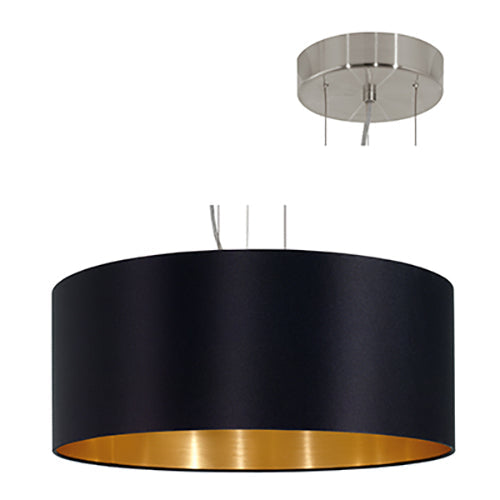 Eurolux Pendant Maserlo 530mm Black/Gold in Electrical & Lighting,Lighting,Interior Lighting