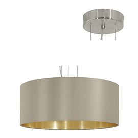 Eurolux Pendant Maserlo 530mm Taupe/Gold in Electrical & Lighting,Lighting,Interior Lighting