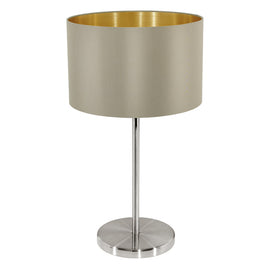 Eurolux Table Lamp Maserlo 230mm Taupe/Gold in Electrical & Lighting,Lighting,Interior Lighting