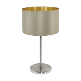 Eurolux Table Lamp Maserlo 230mm Taupe/Gold - image 01