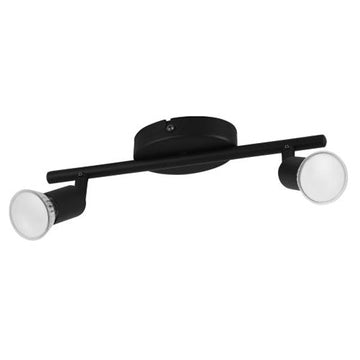 Eurolux Buzz 2LT Spot Light Black GU10 LED 2x2.8w in Electrical & Lighting,Lighting,Interior Lighting