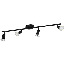Eurolux Buzz 4LT Spot Light Black GU10 LED 4x2.8w in Electrical & Lighting,Lighting,Interior Lighting