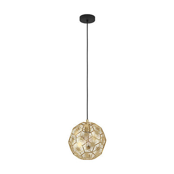 Eurolux Pendant Skoura Black & Brass E27 1x60w - image 01