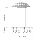 Eurolux Pendant Townshend 6LT Black - image 01