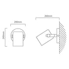 Eurolux Hornwood 1LT SpotlightBlack/Wood - image 01