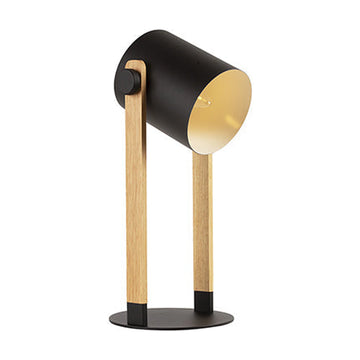 Eurolux Table Lamp Hornwood 180mm Black/Wood - image 01