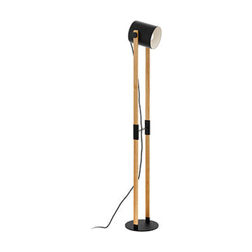 Eurolux Hornwood 1LT Floor Light 230mm Black/Wood - image 01