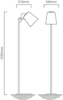 Eurolux Lacey Floor Light Black E27 1x40w - image 01