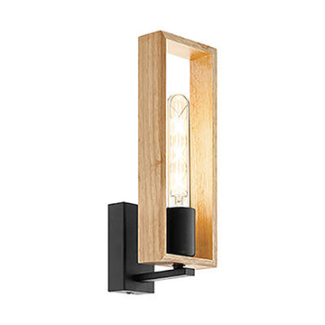Eurolux Wall Light Littleton 1LT Black & Wood in Electrical & Lighting,Lighting,Interior Lighting