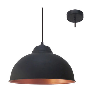 Eurolux Pendant Truro2 370mm Black/Copper - image 01
