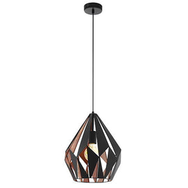 Eurolux Pendant Carlton1 310mm Black/Copper in Electrical & Lighting,Lighting,Interior Lighting