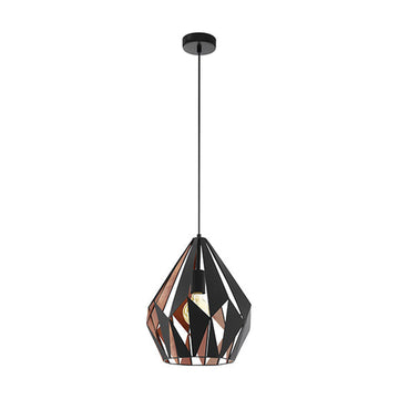 Eurolux Pendant Carlton1 310mm Black/Copper - image 01
