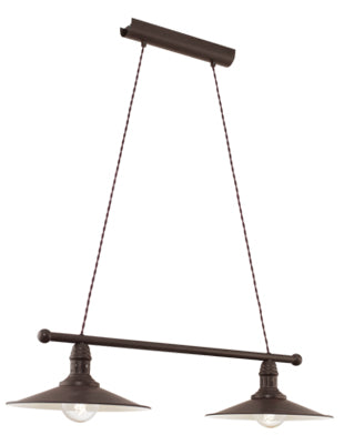 Eurolux Pendant Stockbury 2LT 800mm AntiqueBrown in Electrical & Lighting,Lighting,Interior Lighting