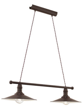 Eurolux Pendant Stockbury 2LT 800mm AntiqueBrown in Electrical & Lighting,Lighting,Interior Lighting