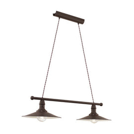 Eurolux Pendant Stockbury 2LT 800mm AntiqueBrown - image 01
