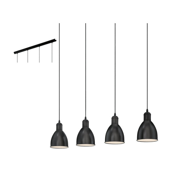 Eurolux Pendant Priddy 4LT 975mm Black - image 01