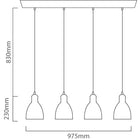 Eurolux Pendant Priddy 4LT 975mm Black - image 01