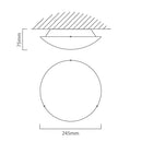 Eurolux Ceiling Light Mars Leaf Pattern 245mm White - image 01