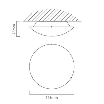 Eurolux Ceiling Light Mars Leaf Pattern 245mm White - image 01