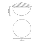 Eurolux Ceiling Light Bathroom Ella Ceiling Light 200mm White - image 01