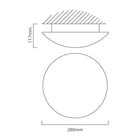 Eurolux Ceiling Light Bathroom Ella Ceiling Light 280mm White - image 01