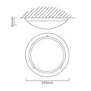 Eurolux Planet1 Ceiling Light 290mm Satin Chrome - image 01