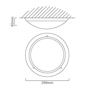 Eurolux Planet1 Ceiling Light 290mm Satin Chrome - image 01