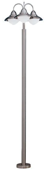 Eurolux Bollard Sidney 3 Light Pole Satin Chrome in Electrical & Lighting, Exterior Lighting, Lighting