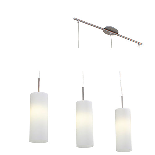 Eurolux Troy3 3 Light Pendant 700mm Satin Chrome in Electrical & Lighting,Lighting,Interior Lighting