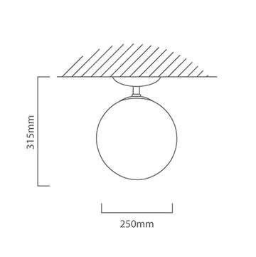 Eurolux Rondo Round Ceiling Light Satin Chrome - image 01