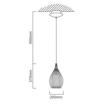 Eurolux Pendant Razoni 200mm White - image 01