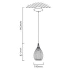 Eurolux Pendant Razoni 1LT 190mm Black - image 01