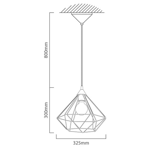 Eurolux Pendant Tarbes 325mm Black - image 01