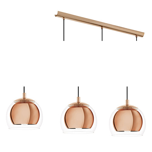 Eurolux Pendant Rocamar 3LT 780mm Copper in Electrical & Lighting,Lighting,Interior Lighting