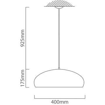 Eurolux Pendant Mogano1 400mm White/Copper - image 01
