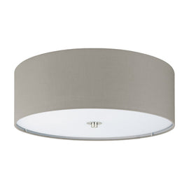 Eurolux Pasteri Ceiling Light Satin Chrome & Taupe Shade in Electrical & Lighting,Lighting,Interior Lighting