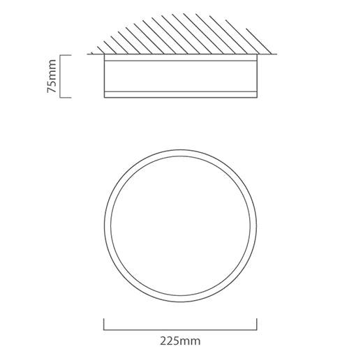 Eurolux Palermo LED Ceiling Light 225mm Chrome - image 01