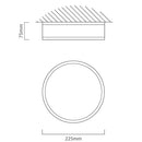 Eurolux Palermo LED Ceiling Light 225mm Chrome - image 01