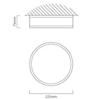 Eurolux Palermo LED Ceiling Light 225mm Chrome - image 01